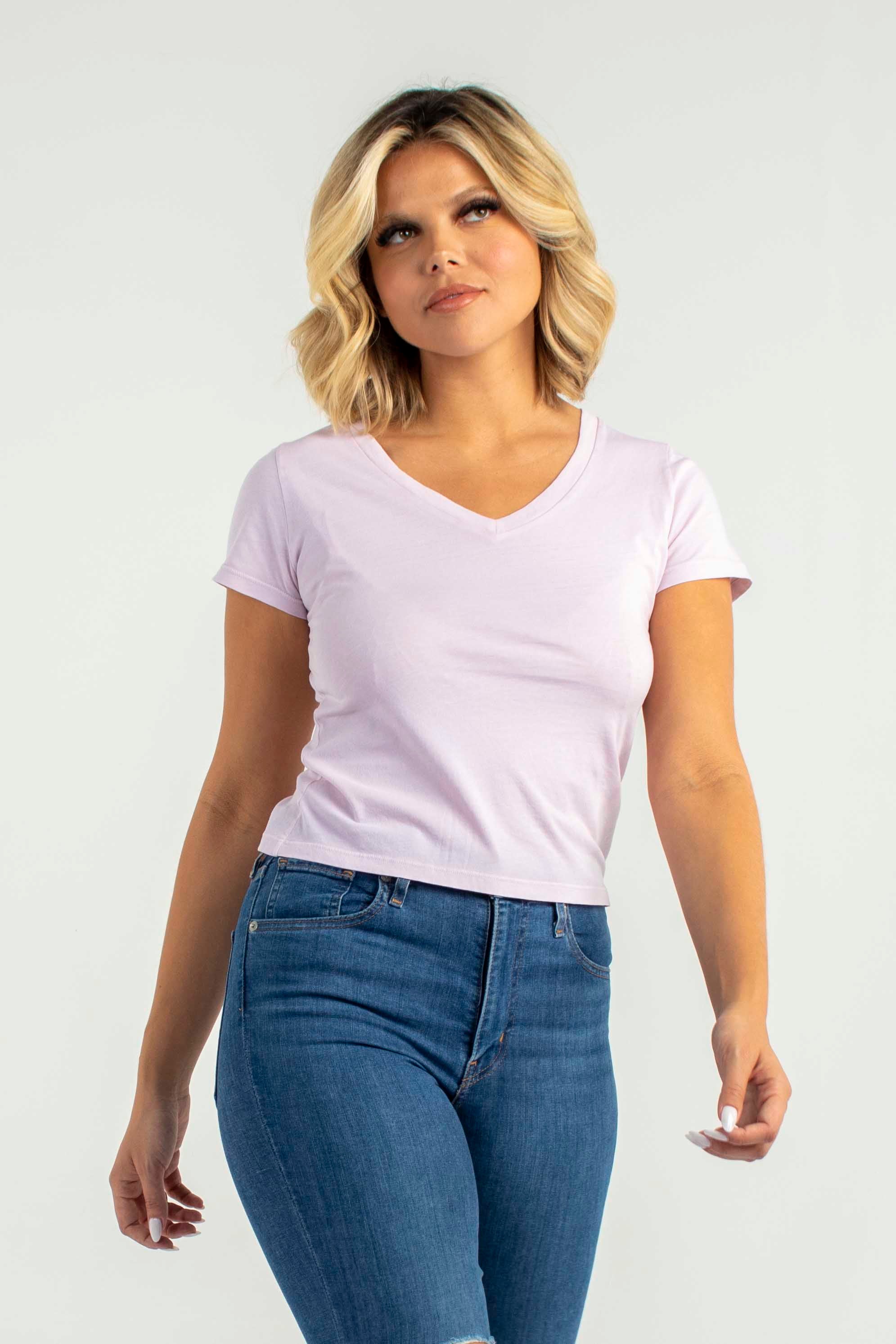 Lila V-Neck Tee